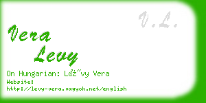 vera levy business card